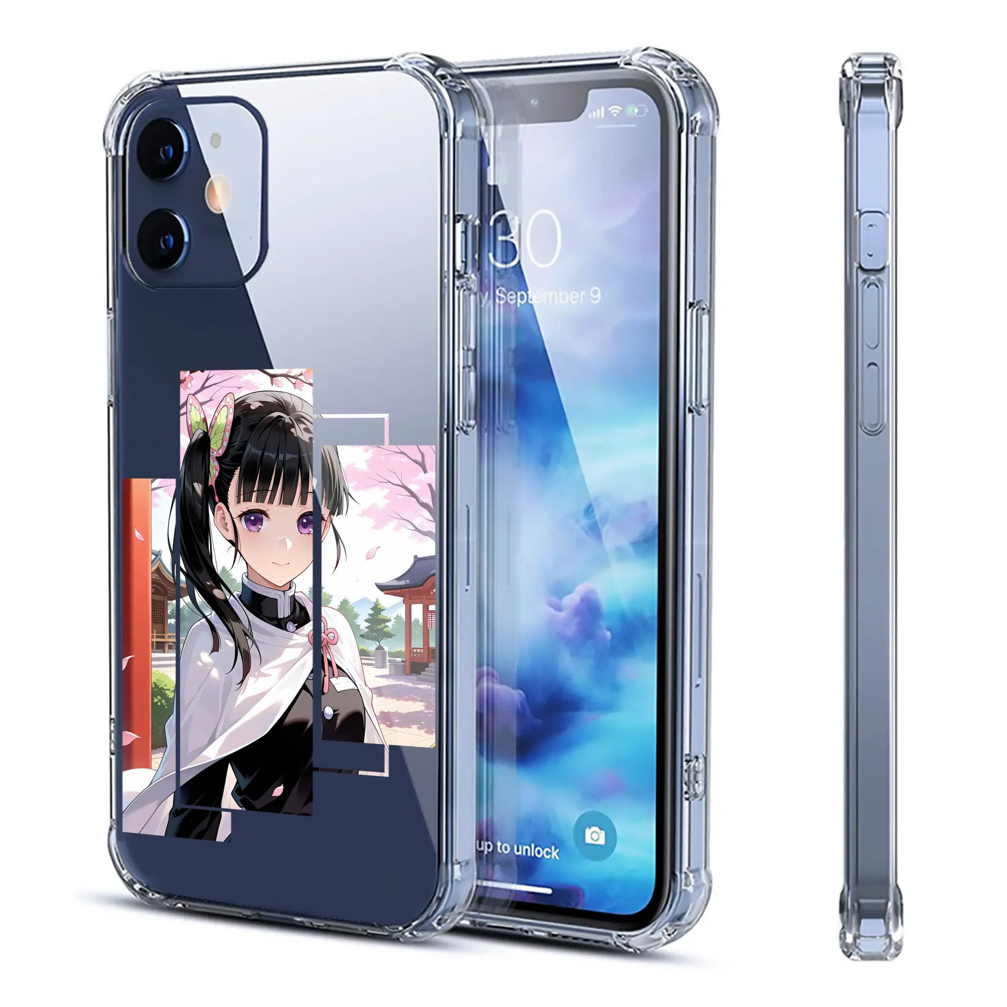 鬼滅の刃 グッズ,栗花落 カナヲ - IPhone 12シリーズ対応 ・ 透明スマホケース ・ クリアソフトケース ・ TPU素材 ・ 耐衝撃 ・ 高密着 ・ 防汚 防指紋 ・ 簡単着脱